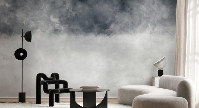 PHOTOWALL / Dual Tone Watercolor - Soft Onyx Silk Fusion (e95079)