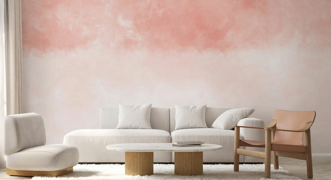 PHOTOWALL / Dual Tone Watercolor - Tangerine Cotton Fusion (e95080)