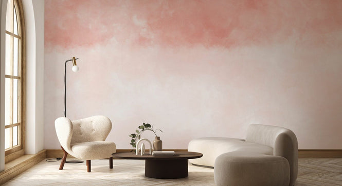 PHOTOWALL / Dual Tone Watercolor - Tangerine Cotton Fusion (e95080)