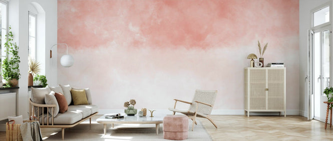 PHOTOWALL / Dual Tone Watercolor - Tangerine Cotton Fusion (e95080)