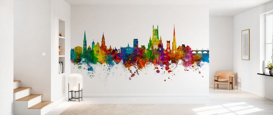 PHOTOWALL / Worcester England Skyline - Multicolor (e95115)