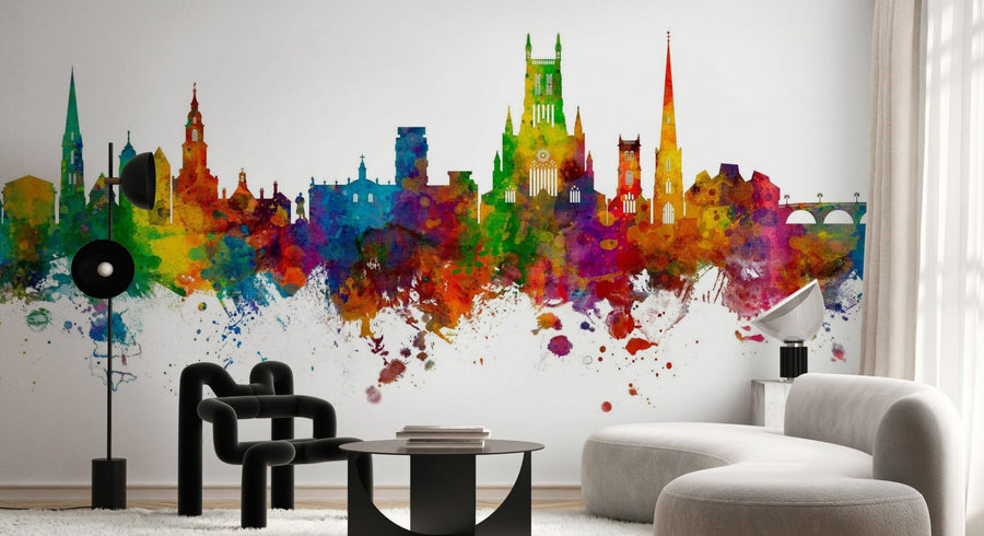 PHOTOWALL / Worcester England Skyline - Multicolor (e95115)