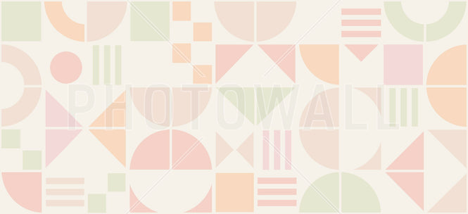 PHOTOWALL / Bauhaus Geo - Pastel Pink - Large (e95165)