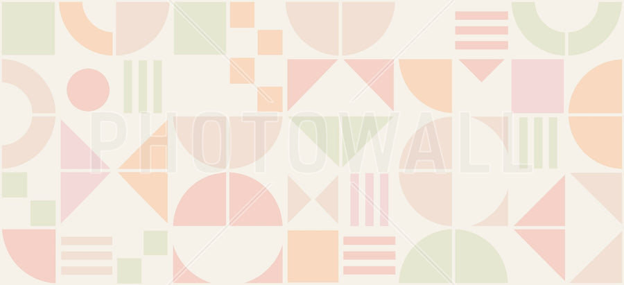PHOTOWALL / Bauhaus Geo - Pastel Pink - Large (e95165)