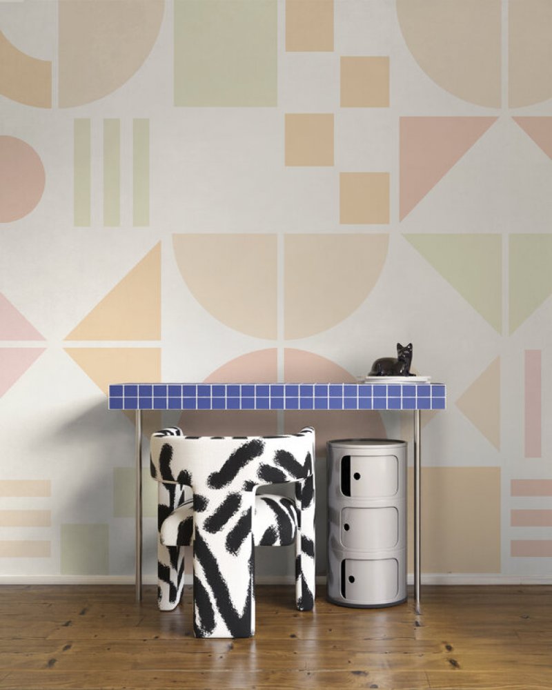 PHOTOWALL / Bauhaus Geo - Pastel Pink - Large (e95165)