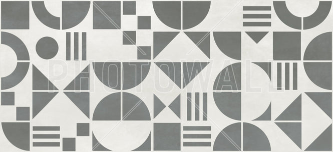 PHOTOWALL / Bauhaus Geo - Black and White - Large (e95166)