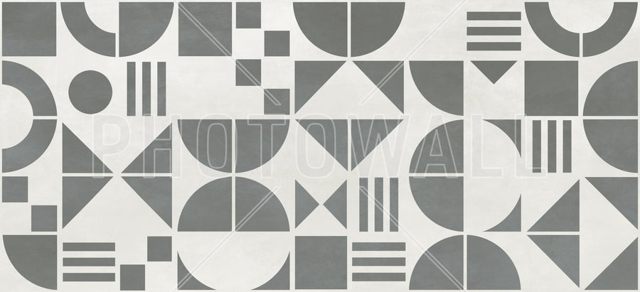 PHOTOWALL / Bauhaus Geo - Black and White - Large (e95166)