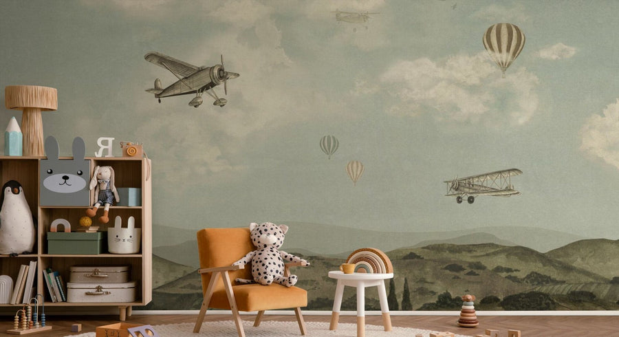 PHOTOWALL / Flying Above the Sky - Light Blue (e95170)