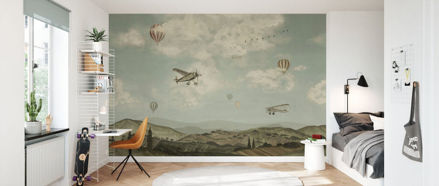 PHOTOWALL / Flying Above the Sky - Light Blue (e95170)