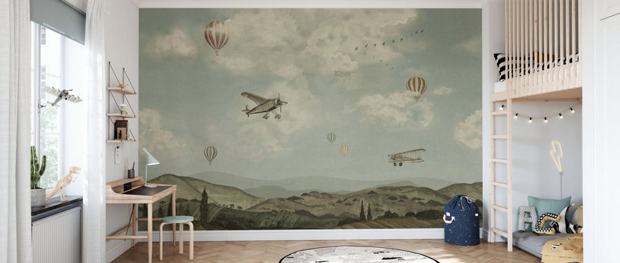 PHOTOWALL / Flying Above the Sky - Light Blue (e95170)