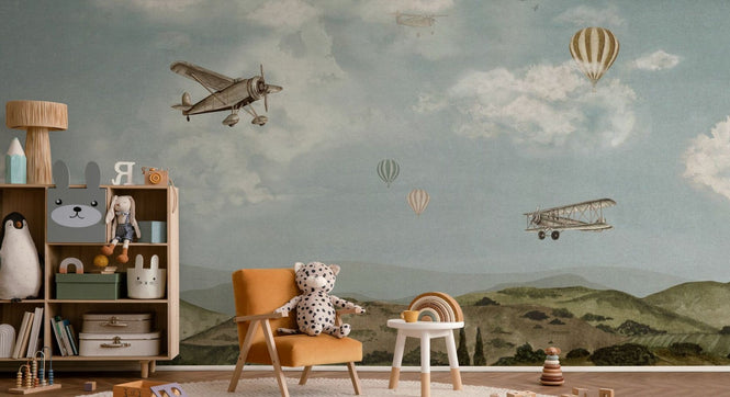 PHOTOWALL / Flying Above the Sky - Blue (e95179)