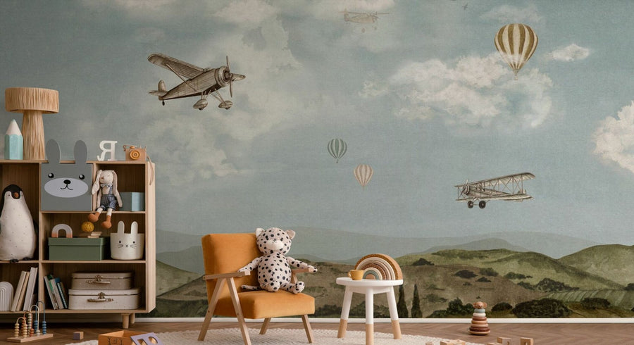 PHOTOWALL / Flying Above the Sky - Blue (e95179)