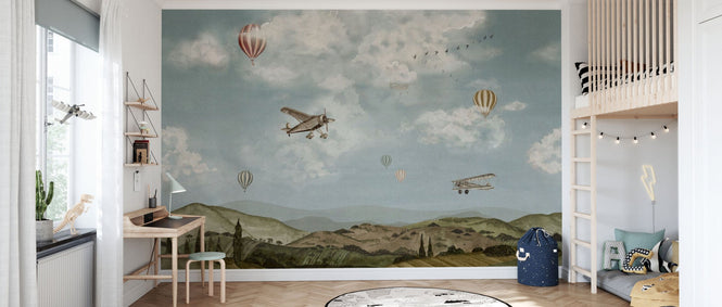 PHOTOWALL / Flying Above the Sky - Blue (e95179)