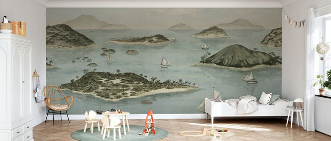 PHOTOWALL / Sailing Boats Seaside - Green (e95181)