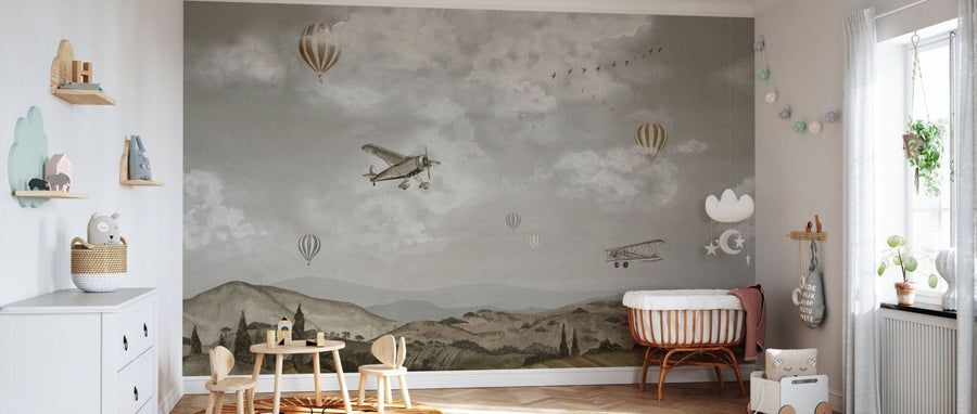 PHOTOWALL / Flying Above the Sky - Grey (e95184)