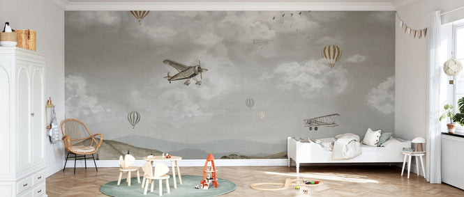 PHOTOWALL / Flying Above the Sky - Grey (e95184)