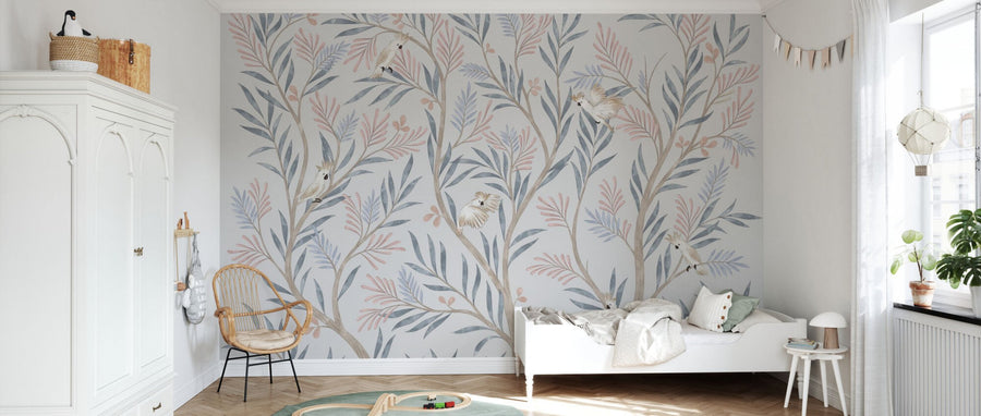 PHOTOWALL / Parrots in Trees - Grey (e95198)