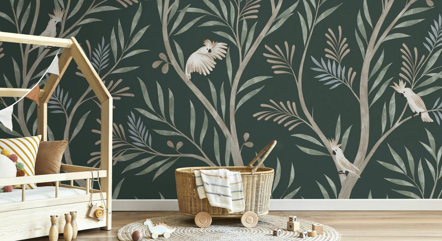 PHOTOWALL / Parrots in Trees - Green (e95207)