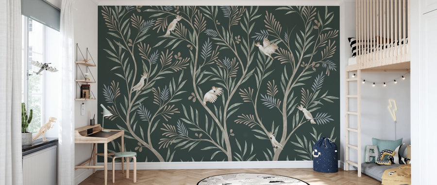PHOTOWALL / Parrots in Trees - Green (e95207)