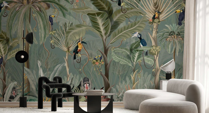 PHOTOWALL / Exotic Jungle - Dark Green (e95208)