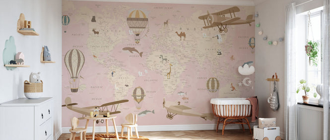 PHOTOWALL / Explorer Map - Pink (e95209)