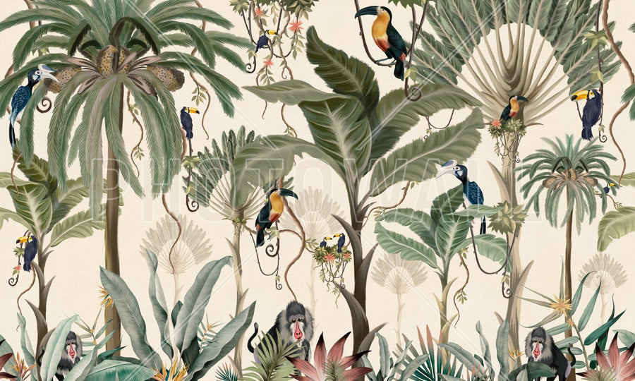 PHOTOWALL / Exotic Jungle - Beige II (e95214)