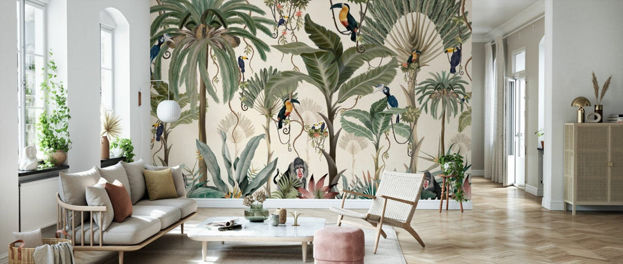 PHOTOWALL / Exotic Jungle - Beige II (e95214)