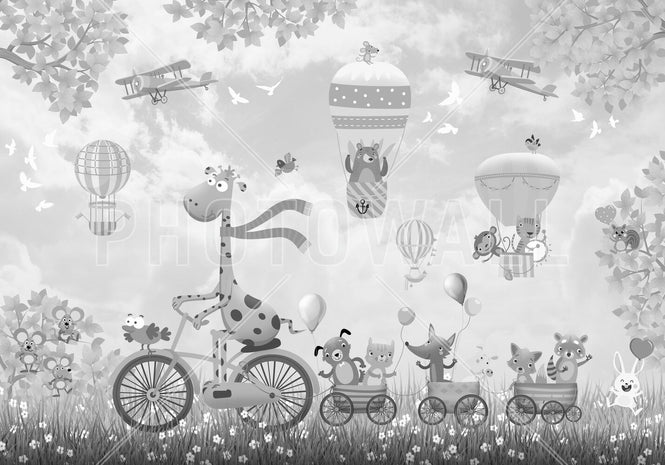 PHOTOWALL / Adventure on a Bicycle - BW (e95215)