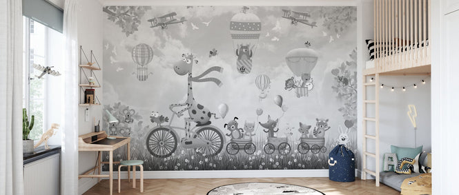 PHOTOWALL / Adventure on a Bicycle - BW (e95215)