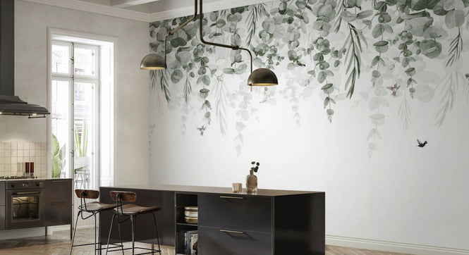 PHOTOWALL / Greenery Drape - Green (e95218)
