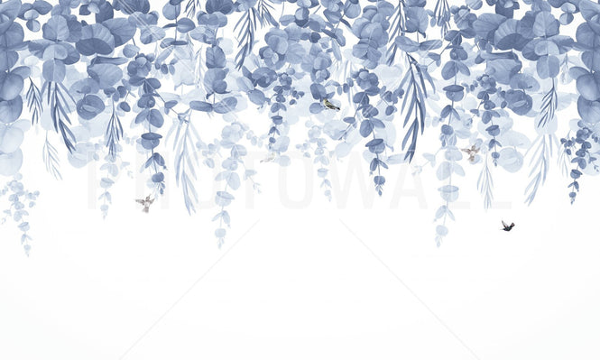 PHOTOWALL / Greenery Drape - Blue (e95224)
