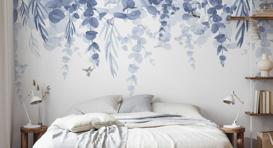 PHOTOWALL / Greenery Drape - Blue (e95224)