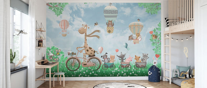 PHOTOWALL / Adventure on a Bicycle - Green Plants (e95227)