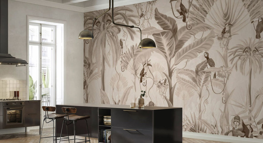 PHOTOWALL / Exotic Jungle - Beige (e95229)