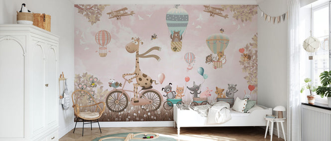 PHOTOWALL / Adventure on a Bicycle - Pink (e95231)