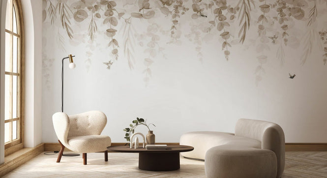 PHOTOWALL / Greenery Drape - Beige (e95232)