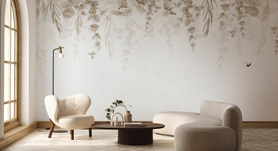 PHOTOWALL / Greenery Drape - Beige (e95232)