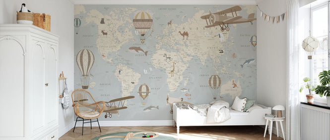 PHOTOWALL / Explorer Map - Blue (e95233)