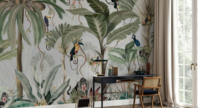 PHOTOWALL / Exotic Jungle - Blue (e95234)