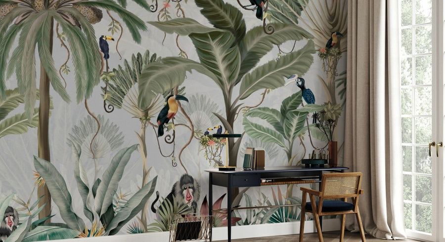 PHOTOWALL / Exotic Jungle - Blue (e95234)