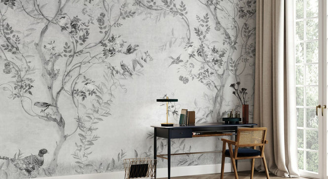 PHOTOWALL / Pretty Birds in Branches - BW (e95239)