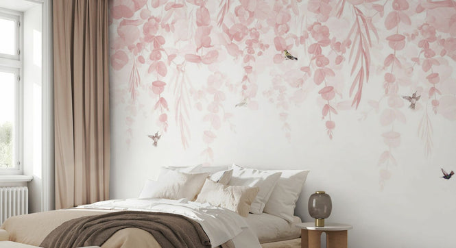 PHOTOWALL / Greenery Drape - Pink (e95242)