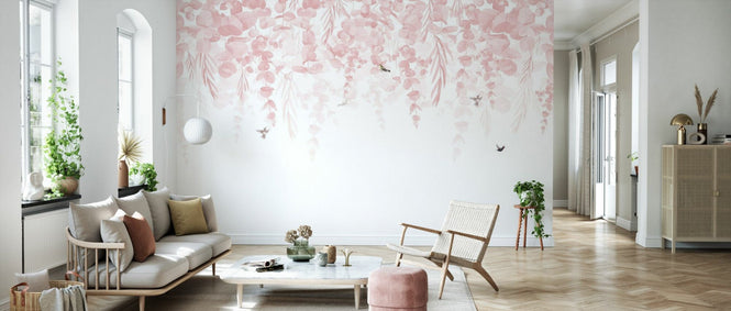 PHOTOWALL / Greenery Drape - Pink (e95242)