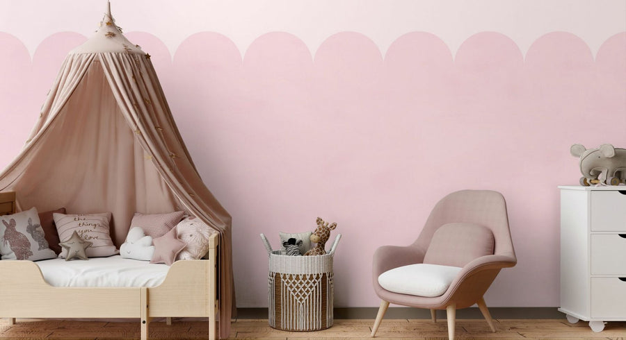 PHOTOWALL / Scallops - Pink (e95259)