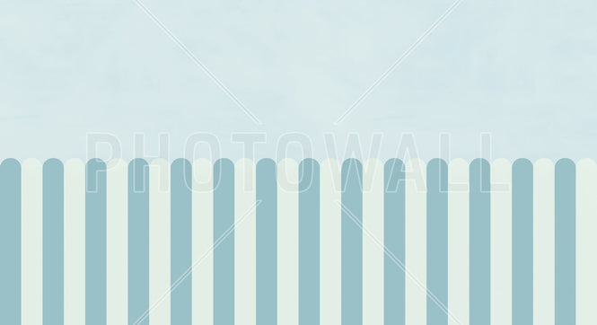 PHOTOWALL / Playful Scallops - Blue (e95267)
