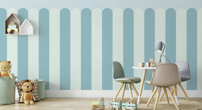 PHOTOWALL / Playful Scallops - Blue (e95267)