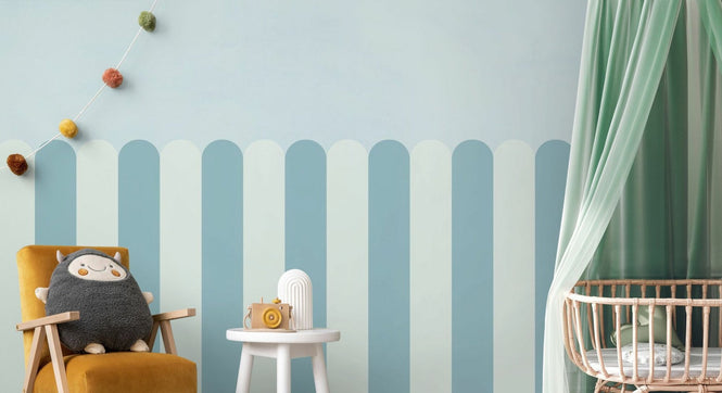 PHOTOWALL / Playful Scallops - Blue (e95267)