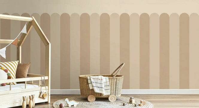 PHOTOWALL / Playful Scallops - Beige (e95268)