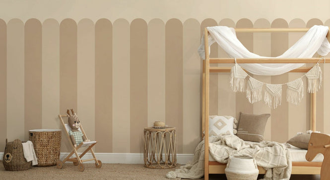 PHOTOWALL / Playful Scallops - Beige (e95268)
