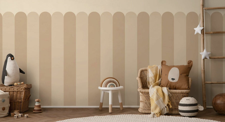 PHOTOWALL / Playful Scallops - Beige (e95268)
